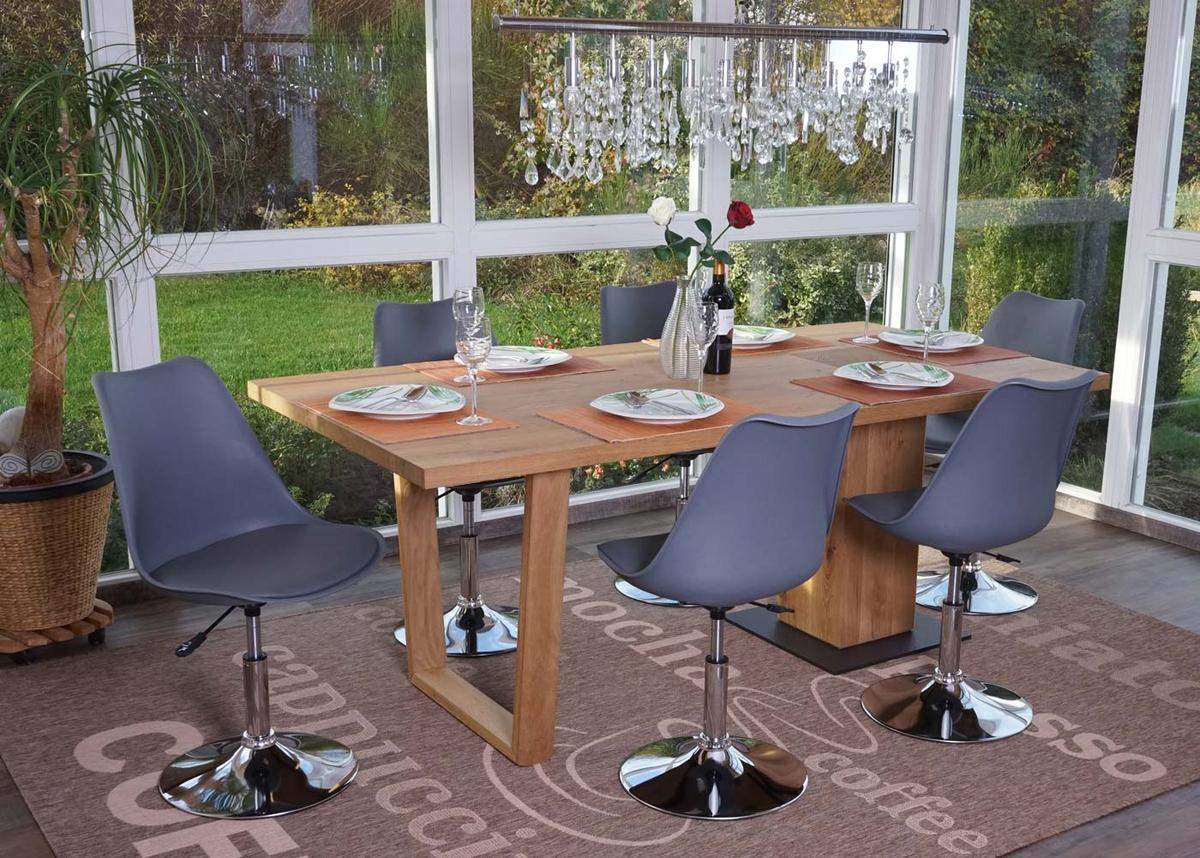 ESSZIMMERSTUHL Grau 6er-Set - Dunkelgrau/Grau, Textil (48/80/54cm) - MCW