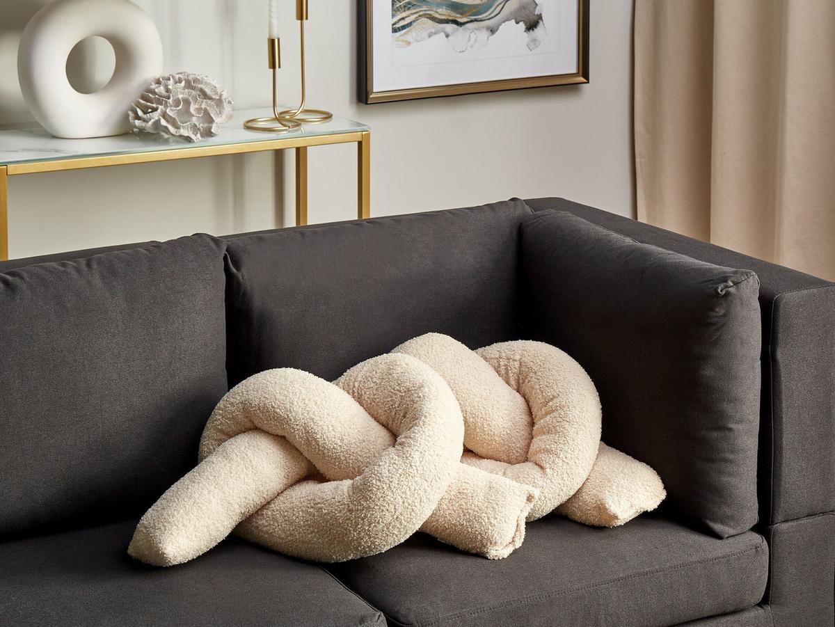 DEKOKISSEN Beige 172/14 cm Gladiolus - Beige, Kunststoff (14/172/14cm) - Beliani