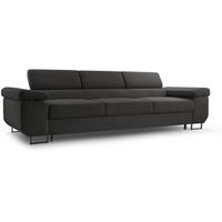 3-SITZERSOFA mit Schlaffunktion Navio dunkelgrau - Dunkelgrau/Schwarz, Textil (274/90/98cm) - Beautysofa