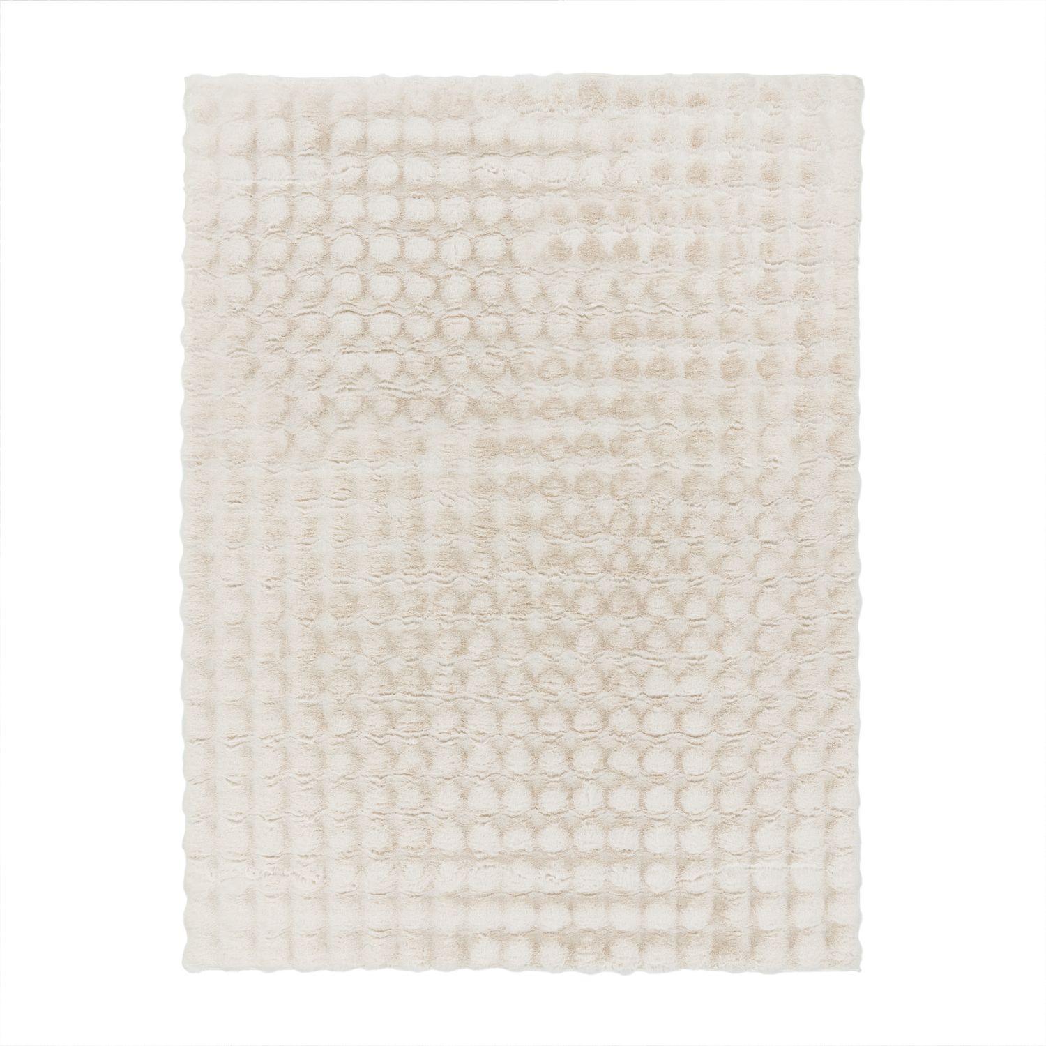 HOCHFLORTEPPICH Rauten Creme 160 x 220 cm - Creme, Kunststoff (160/220cm) - TT Home