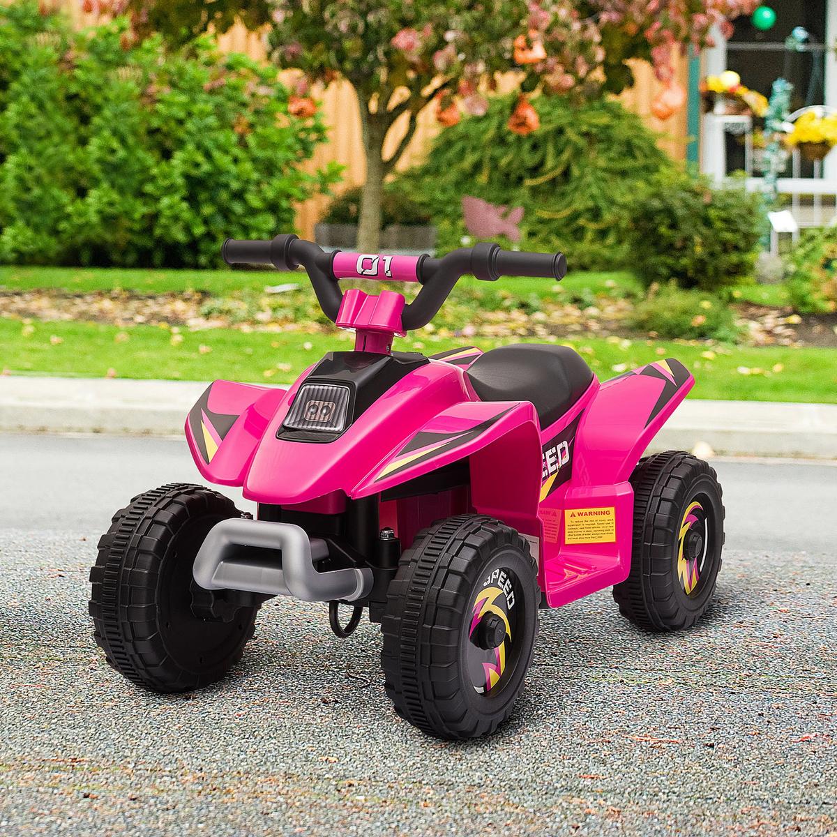 KINDER-ELEKTRO-QUAD Kunststoff Metall Rosa - Rosa, Kunststoff (72/40/45.5cm) - HOMCOM