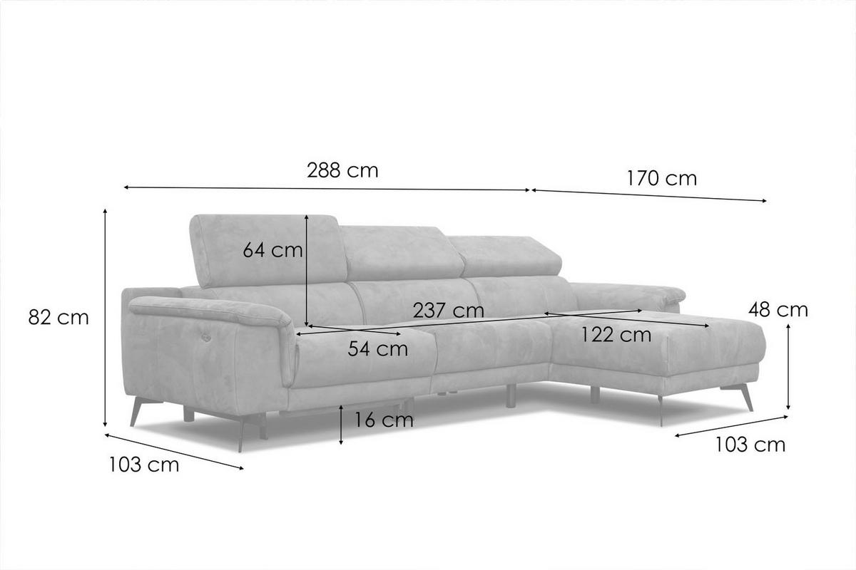 ECKSOFA FIERO 4-Sitzer, braun - Schwarz/Braun, Holzwerkstoff/Textil (288/170cm) - Wozimo