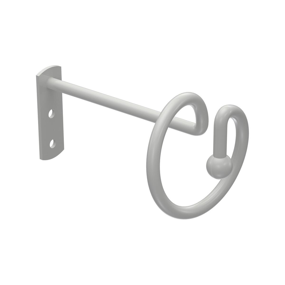 DRAPIERHAKEN für Gardinen / Vorhänge, Weiß, Packung 1 Paar - Weiß, Metall (13.8/5.8/5.8cm) - INTERDECO