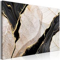 KUNSTDRUCK Beige 90/60 cm - Beige/Schwarz, Textil (90/60cm) - KUNSTLOFT