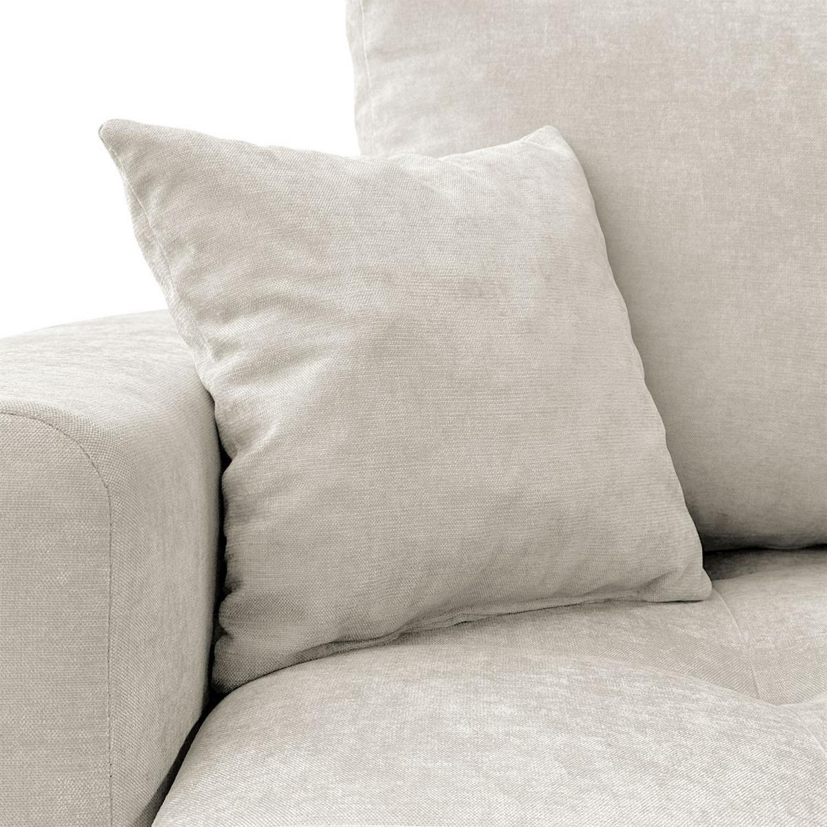 ECKSOFA Gepolstertes CLOUD mit Schlaffunktion und Bettkasten, Wind 02 - Beige, Textil (277/143cm) - Lookway