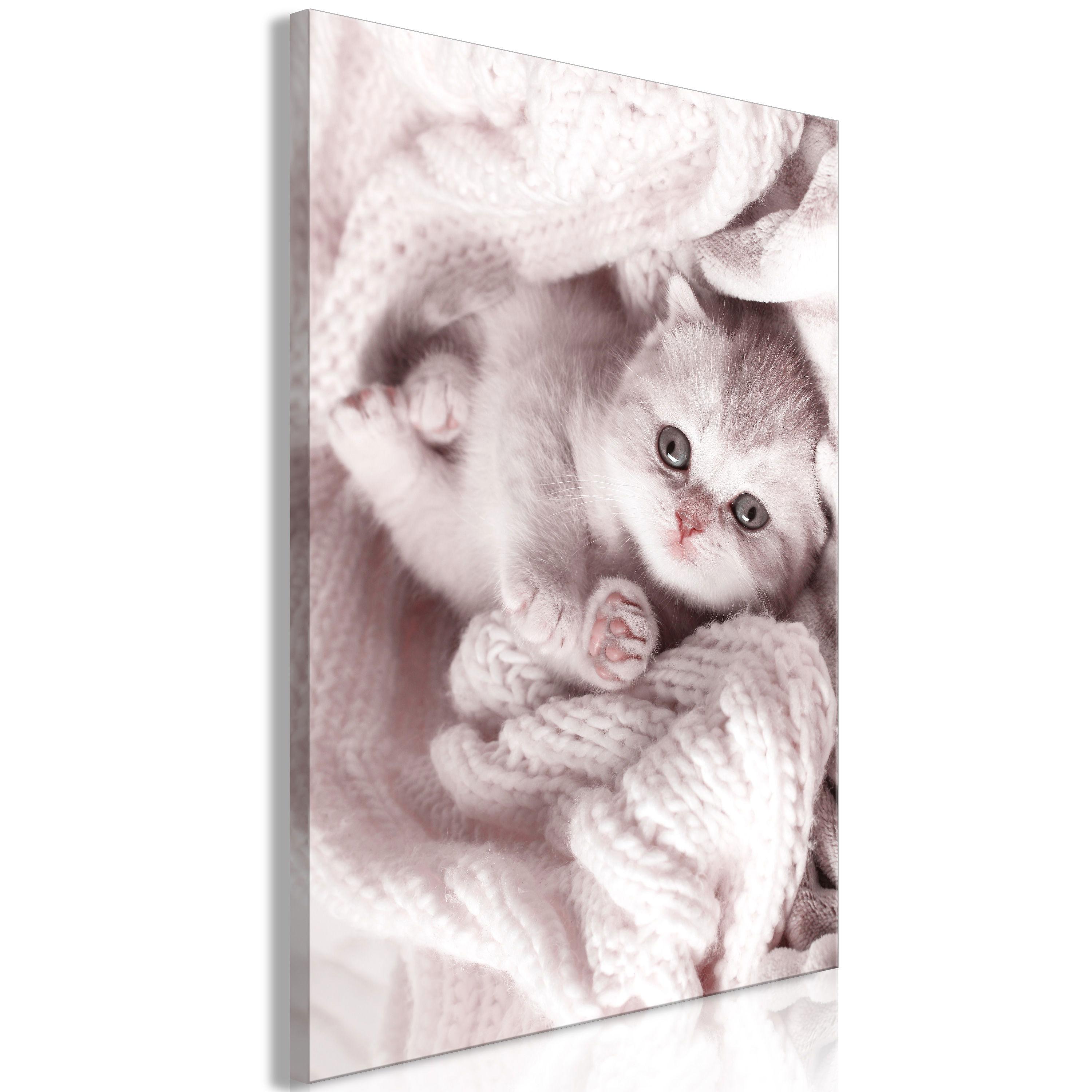 KUNSTDRUCK Grau 40/60 cm - Pink/Grau, Textil (40/60cm) - KUNSTLOFT
