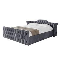 POLSTERBETT mit Bettkasten, Fußteil und Lattenrost, Boxbett ohne Matratze - ZORAN-Z-V1 120x200 Dunkelgrau - Dunkelgrau, Holzwerkstoff/Textil (120/200cm) - ALTDECOR