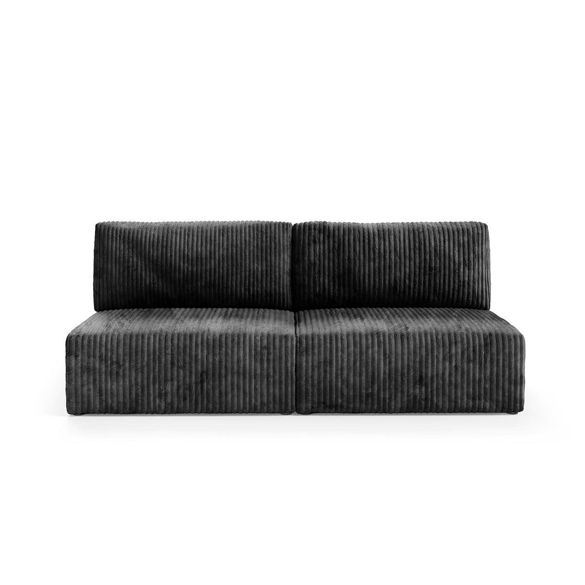 SOFA Angela 3 Sitzplätze Schwarz - Schwarz, Holz (216/86/102cm) - Petits-meubles