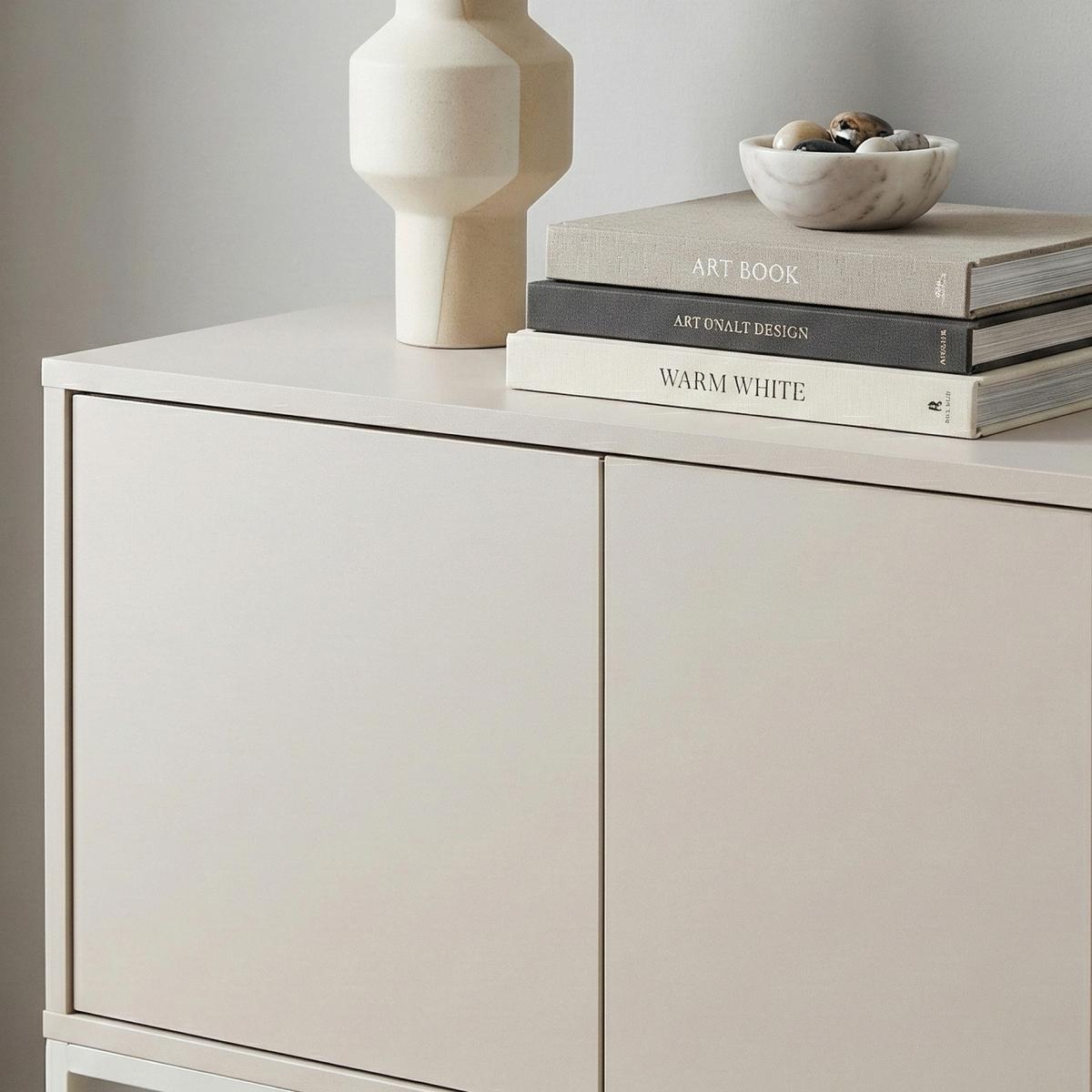 SIDEBOARD Boxholm - Beige, Holzwerkstoff/Metall (160/56.5/30cm) - [en.casa]