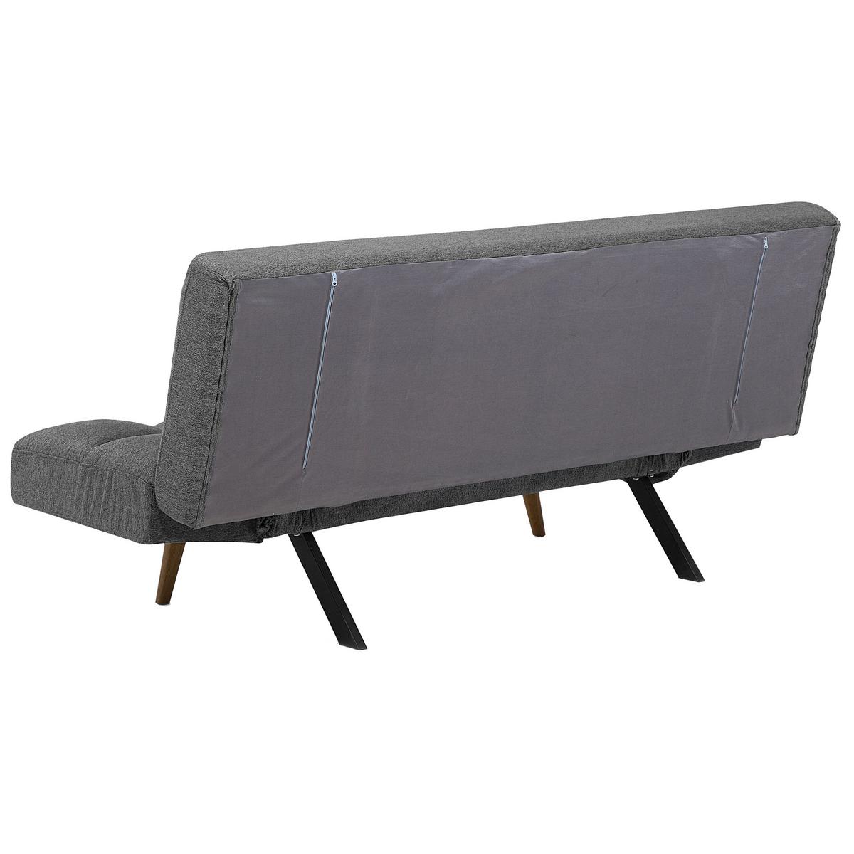 3-SITZER-SCHLAFSOFA Polsterbezug Dunkelgrau Ingaro - Dunkelgrau, Textil (182/86/79cm) - Beliani