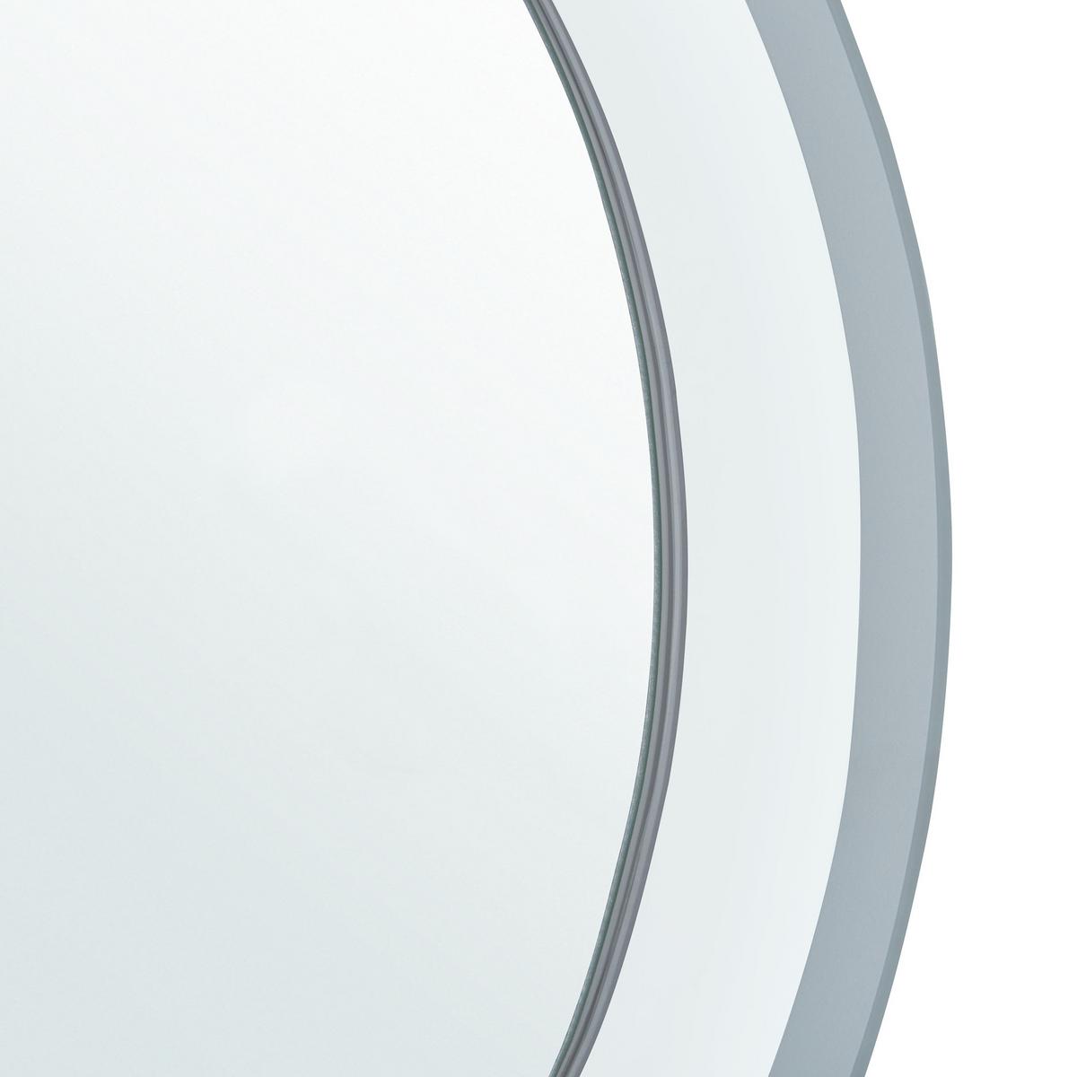 BADSPIEGEL mit LED-Beleuchtung 58 cm Brinay - Silberfarben, Glas (60/60/4cm) - Beliani