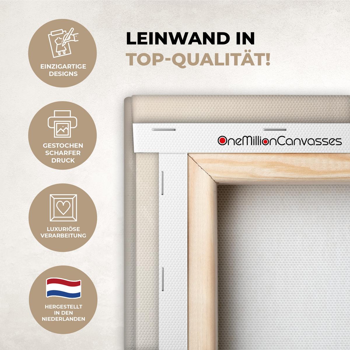 LEINWANDBILD Beige - Natur - Abstrakt - Modern Wandbild Wohnzimmer 50x50 cm - Beige, Textil (50/50cm) - MuchoWow