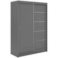 SCHWEBETÜRENSCHRANK 150 - MACEDONIA - Grau - Alufarben/Grau, Holzwerkstoff/Metall (150/216/61cm) - MKS