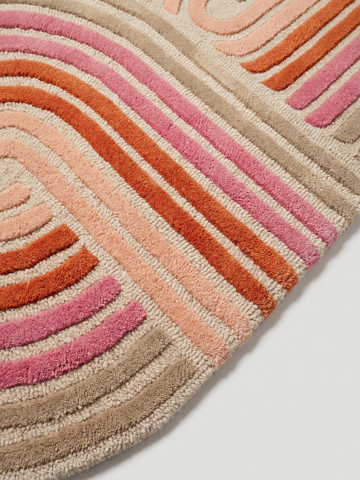 WOLLTEPPICH SOAR, abstrakt, Rosa, 80 x 300 cm - Rosa, Textil (300/80cm) - KADIMA DESIGN