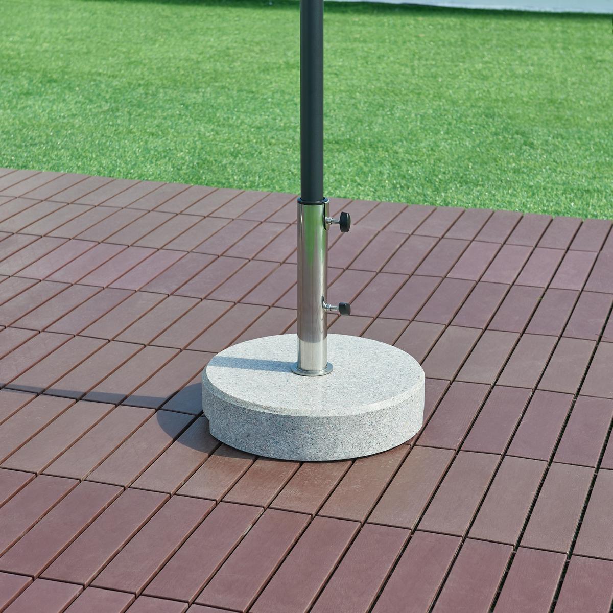 SONNENSCHIRMSTÄNDER Bomba - Grau, Stein (38/38cm) - casa.pro