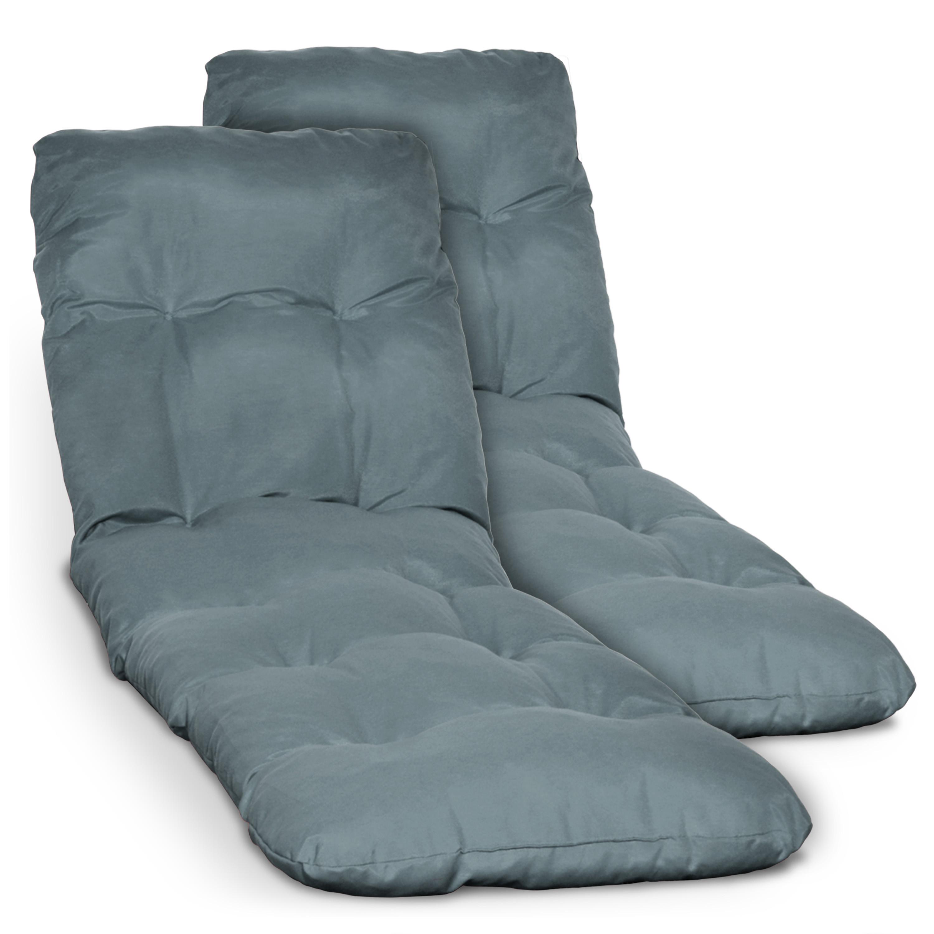 ROLLLIEGENAUFLAGE Flair RL 190x60x8cm Taubenblau (2tlg) - Blaugrau, Textil (60/190cm) - Beautissu 