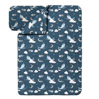 BABY Bambus-Bettwäsche Wale - Dunkelblau, Textil (100/135cm) - waldin
