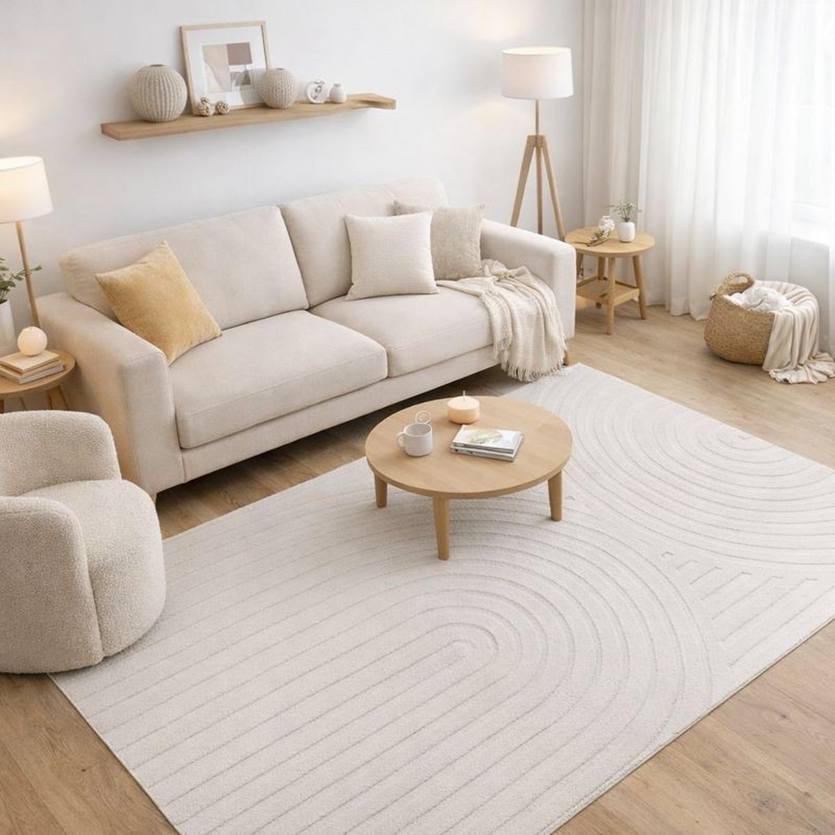 HOCHFLORTEPPICHE Waschbarer ULTRASOFT Creme 160 x 230 cm - Creme, Textil (160/230cm) - STORESDECO