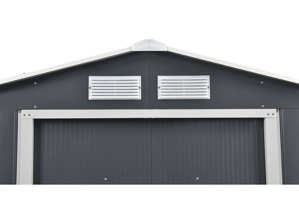 METALL-GARTENHAUS vegas Grau - Grau, Metall (203/185/117cm) - Habitat Garten