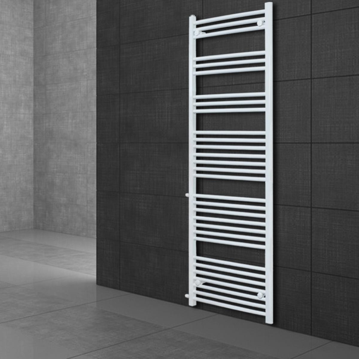 BADHEIZKÖRPER Sahara 500x1800 mm Weiß gerade mit Thermostatventil - Weiß, Metall (50/180/3cm) - LuxeBath