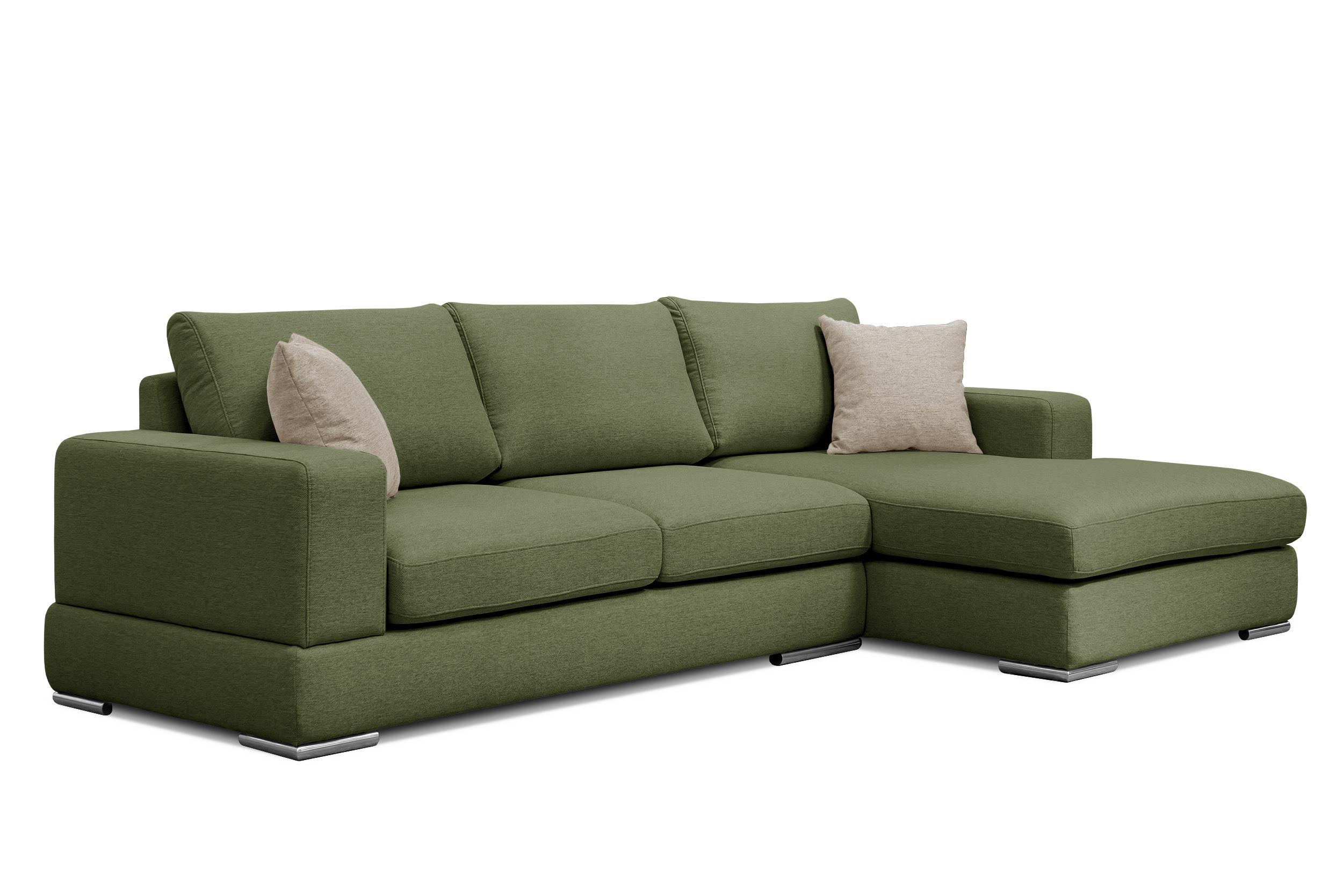 ECKSOFA OTTO 4-Sitzer, grün - Grün, Holzwerkstoff/Textil (279/159cm) - Wozimo