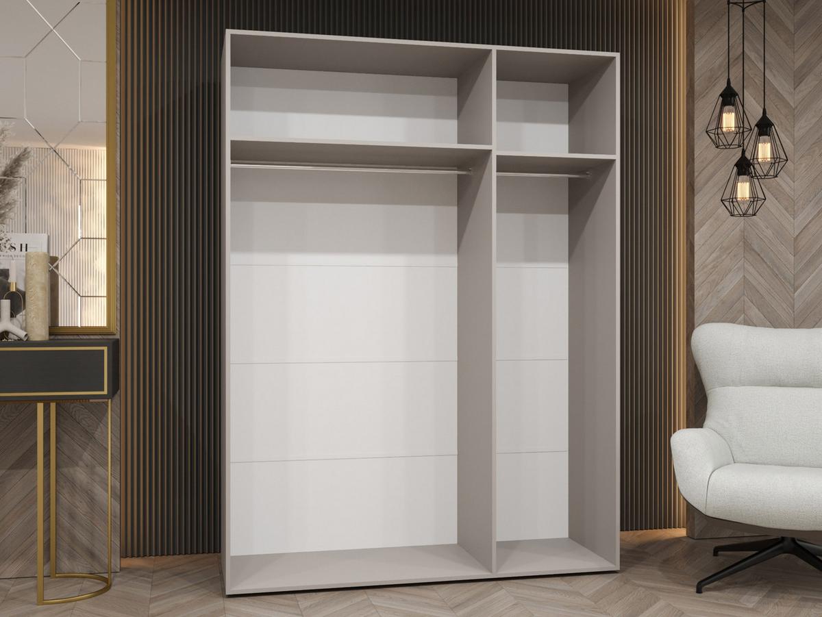 DREHTÜRENSCHRANK Mila II 150 - Goldfarben/Nussbaumfarben, Holzwerkstoff/Kunststoff (150/202/52cm) - MIRJAN24