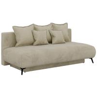 3-SITZER SOFA VIRENO - Beige Velvet - Beige/Schwarz, Textil/Metall (197/95/102cm) - MKS