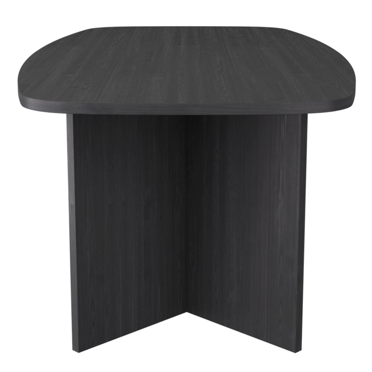 ESSTISCH PIANO Holzoptik Esche Schwarzgrau 190x100 cm - Schwarz, Holzwerkstoff (100/190/74.5cm) - Selsey