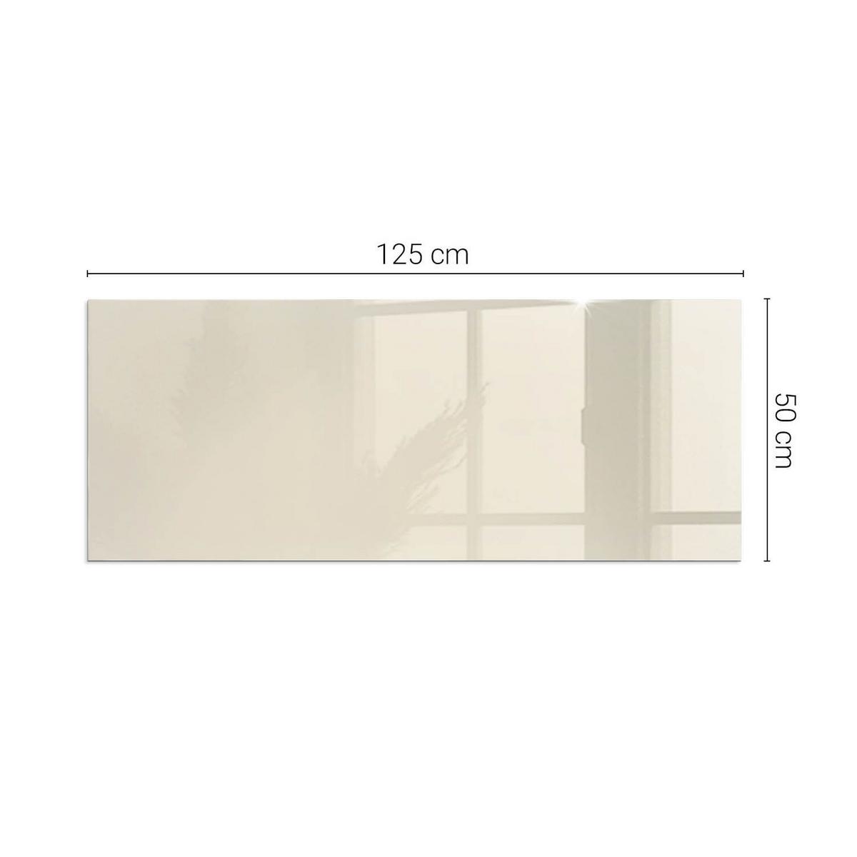 GLASPLATTE für Kamin 125x50 cm - Gelb, Glas (125/50/0.4cm) - TULUP
