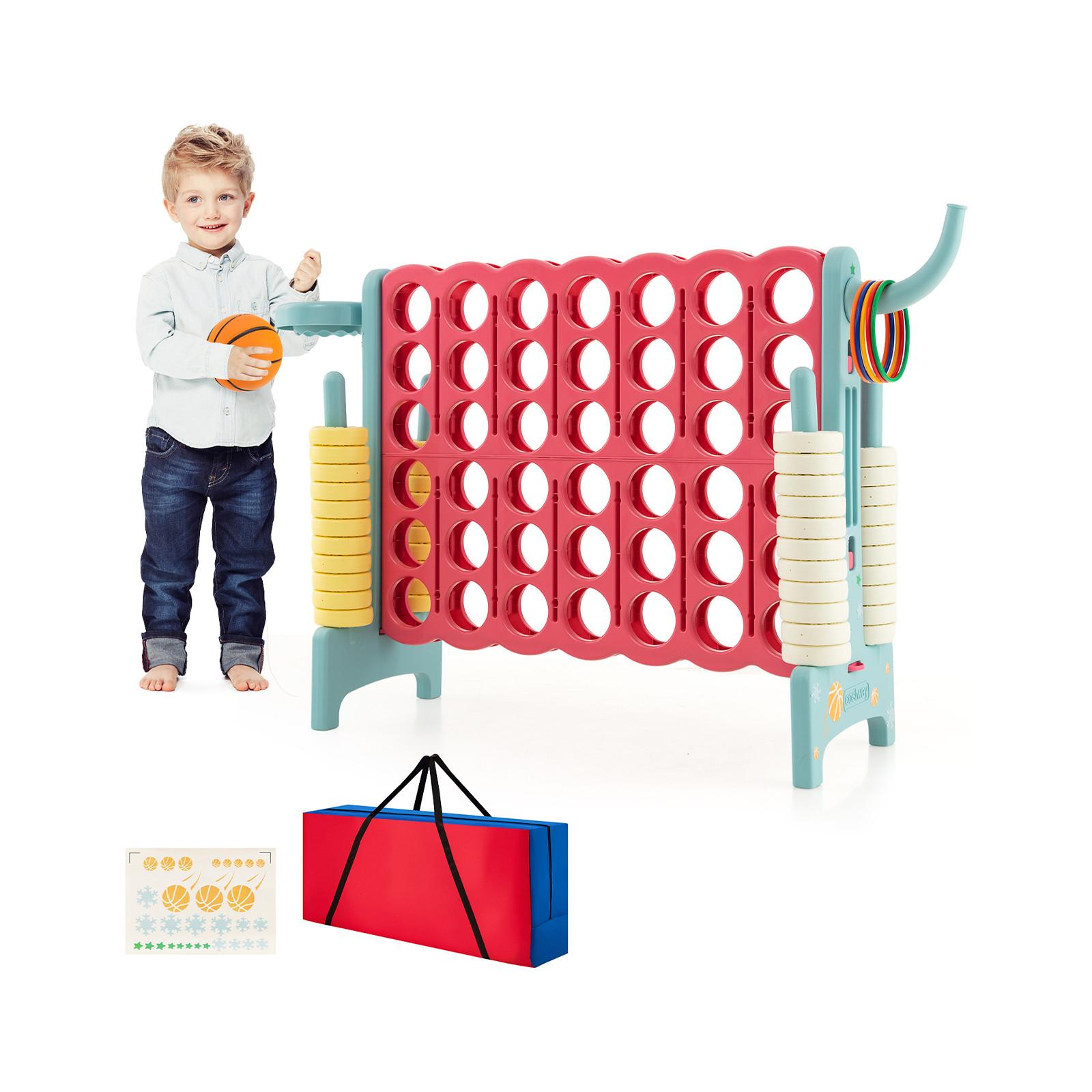 SPIELSET riesiges 4 gewinnt Hellblau - Hellblau, Kunststoff (84/33cm) - COSTWAY