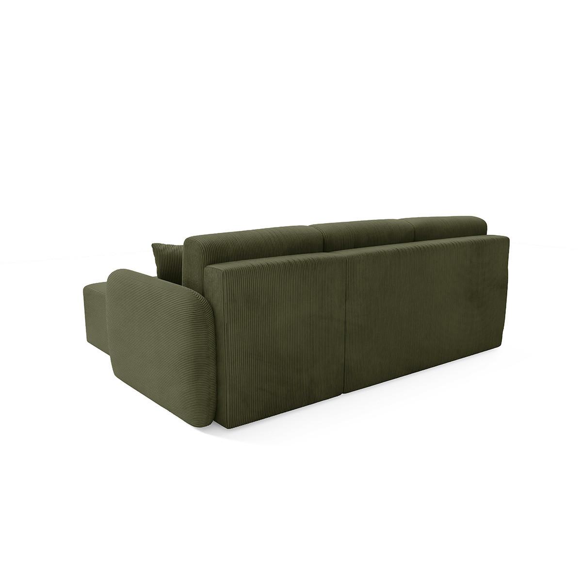 ECKSOFA Dora 3 Sitzplätze Grün - Grün, Holz (245/185cm) - Petits-meubles
