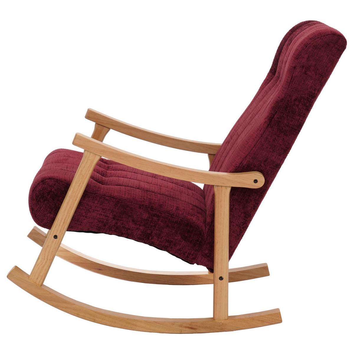 SCHAUKELSTUHL Bordeaux - Bordeaux/Naturfarben, Textil (64/97/85cm) - MCW
