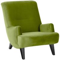 SESSEL Kajsa 71x80x101 Bezug Samtvelours Buche schwarz/oliv - Schwarz/Olivgrün, Kunststoff (101/80/71cm) - 58aufmkessel
