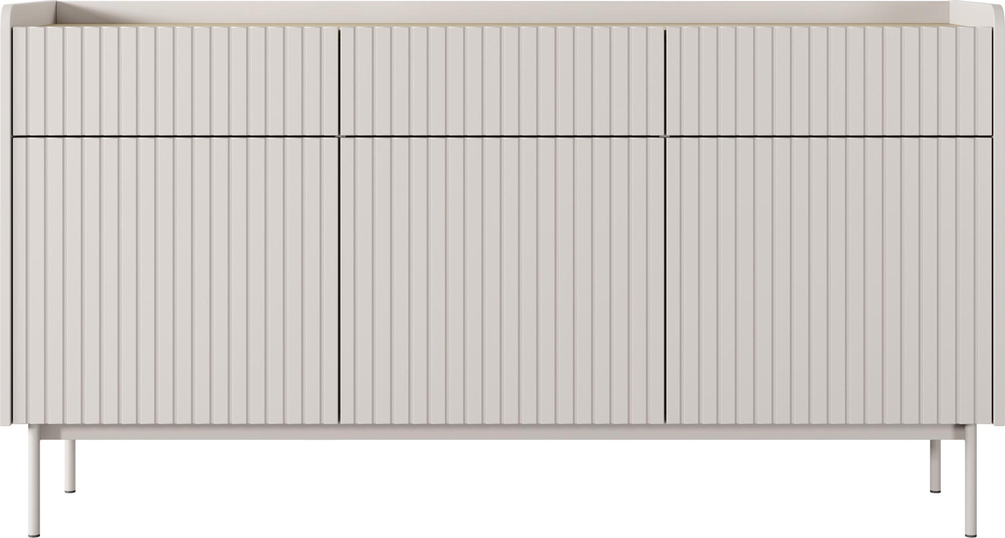 SIDEBOARD Nolle in Beige & Scandi Eiche 153/82/38 cm - Sandfarben/Beige, Holzwerkstoff/Metall (153/82.2/38cm) - WFL GROUP