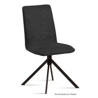 ESSZIMMERSTUHL (4er-Set) Dredi 47x92x60 Schwarz/Anthrazit - Anthrazit/Schwarz, Kunststoff (60/92/47cm) - 58aufmkessel