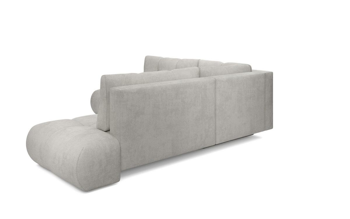 ECKSOFA DUCA II R-S Hellgrau Chenille mit Schlaffunktion - Hellgrau, Holz (266.5/266.5cm) - MASSENO
