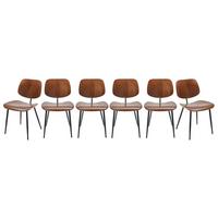 STÜHLE finished Olympia - 6-los - 4/76,5/76,5 cm - Nussbaumfarben, Holz (76.5/76.5/51cm) - Signature