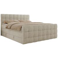 BOXSPRINGBETT ALTIVO KING DUO 180/200 - Creme Strukture - H3 - Creme, Textil (180/200cm) - MKS
