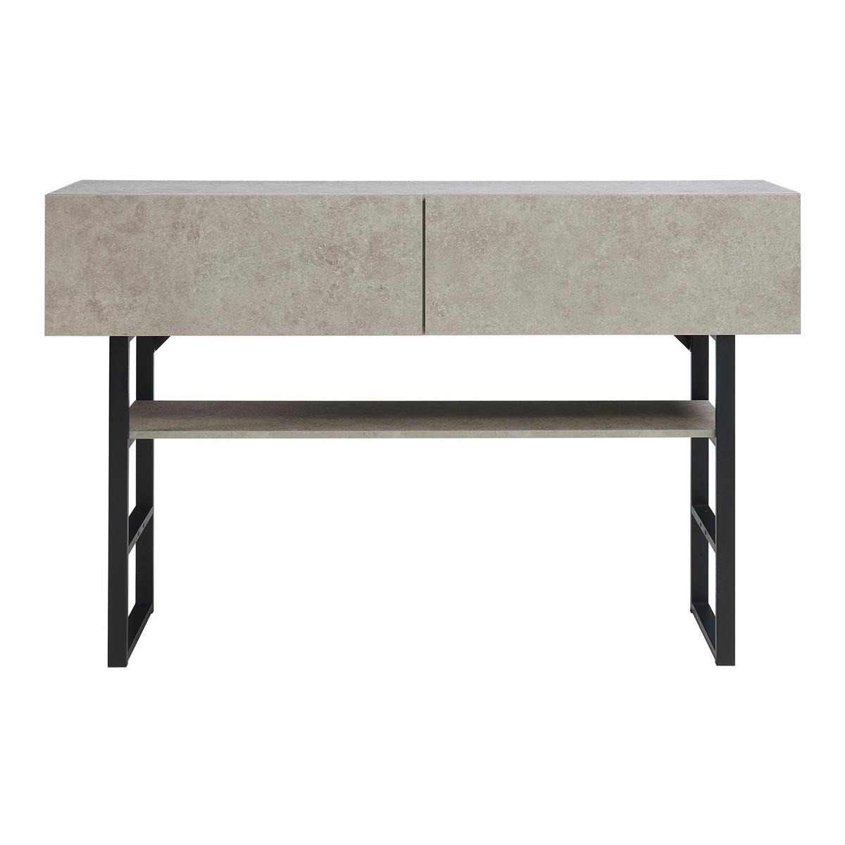 KONSOLENTISCH Varberg - Grau, Holzwerkstoff/Metall (30/120/75cm) - [en.casa]