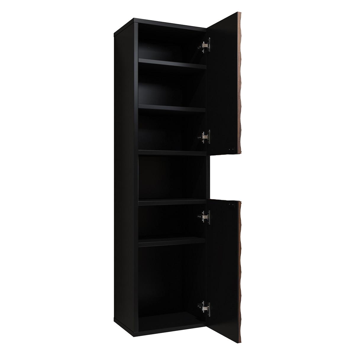 HÄNGESÄULE Nevia Holz und Schwarz - Schwarz, Holzwerkstoff (33/133/35cm) - Petits-meubles