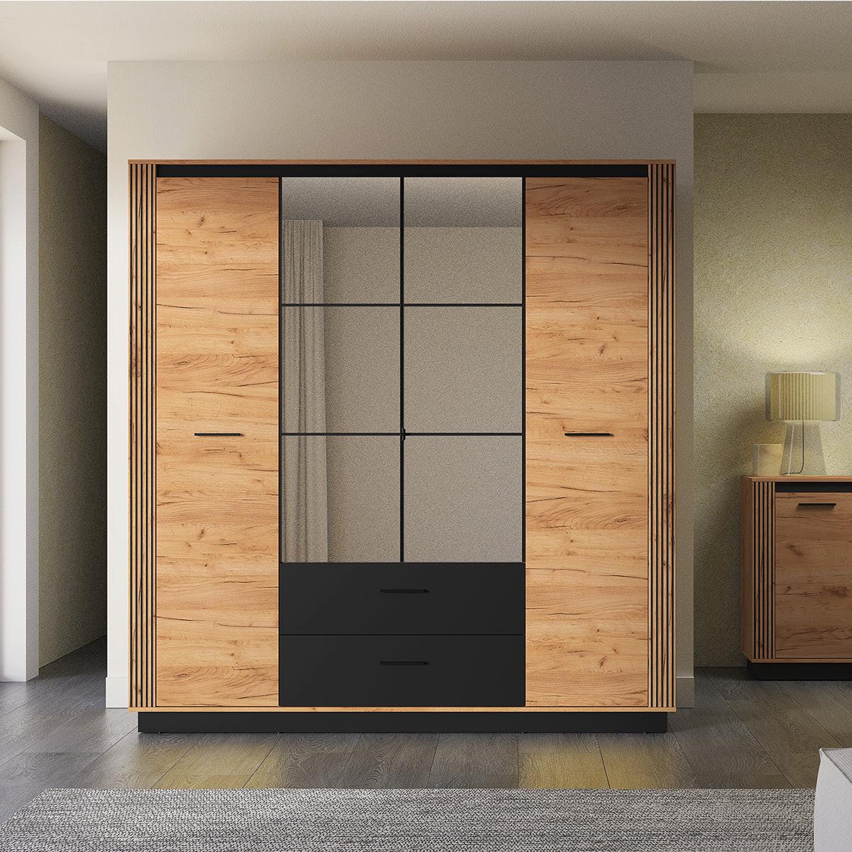 SCHRANK 4 Türen Solal Holz - Braun, Holzwerkstoff (200/210/58cm) - Petits-meubles