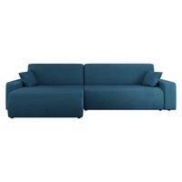 ECKSOFA Piano L Cord - Blau/Schwarz, Holz/Kunststoff (274/145cm) - MIRJAN24