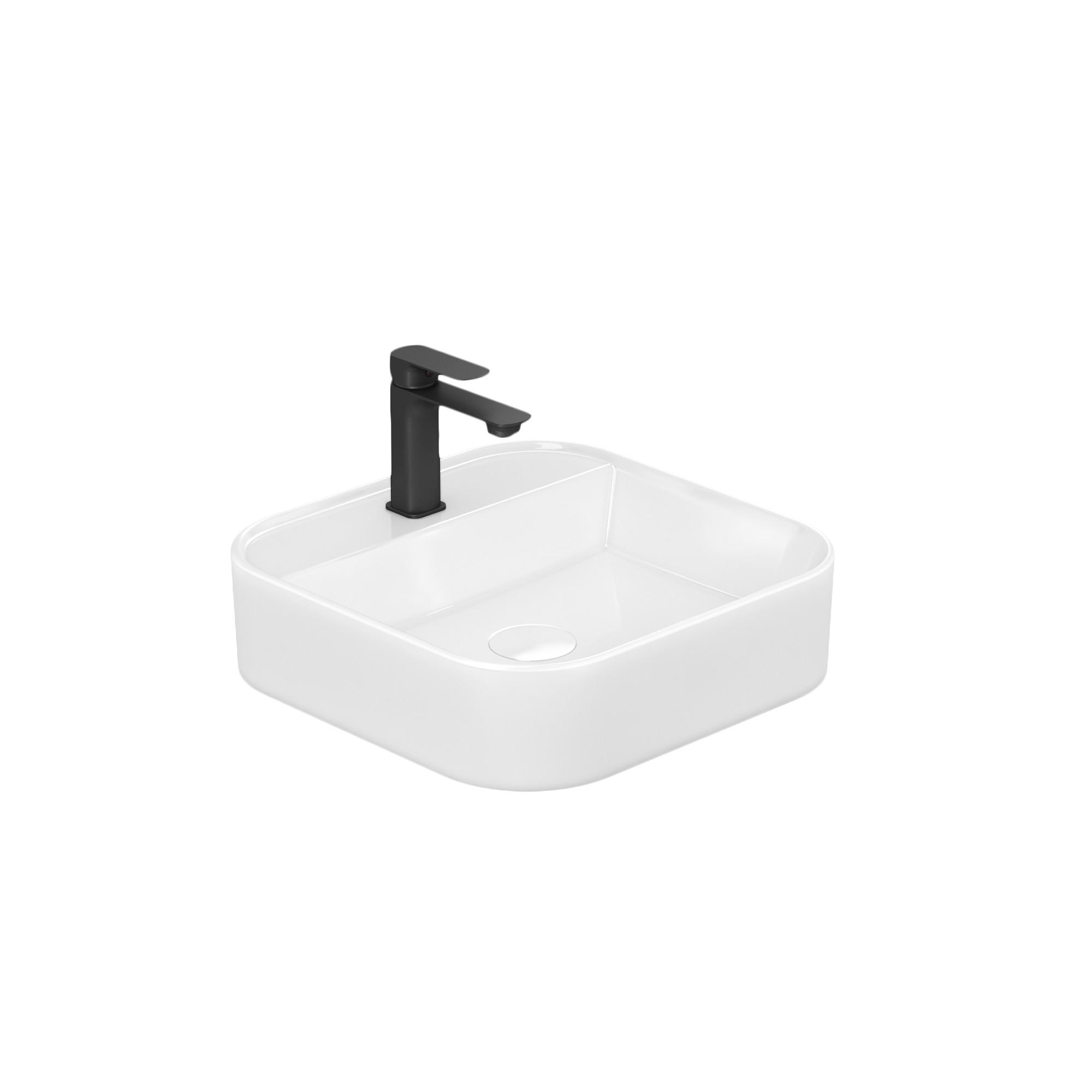 WASCHBECKEN Keramik Weiß Ø40 / 11 cm - Weiß, Keramik (40.1/11/40.1cm) - EMKE