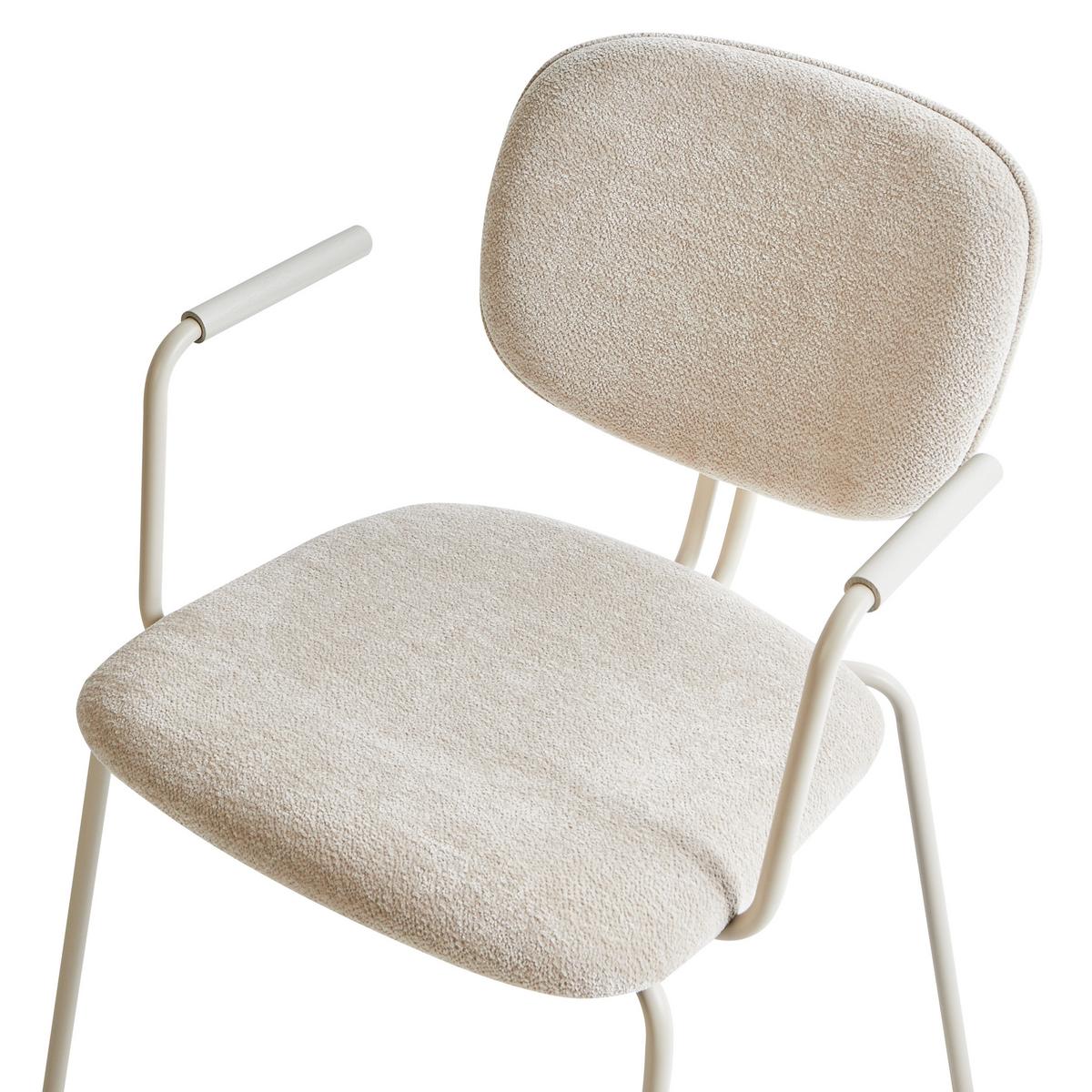 ESSZIMMERSTUHL 2er-Set Hellbeige Carille - Beige, Textil (53/77/53cm) - Beliani