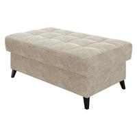POLSTERHOCKER Nord - Champagner/Schwarz, Holz/Textil (106/44/67cm) - MIRJAN24