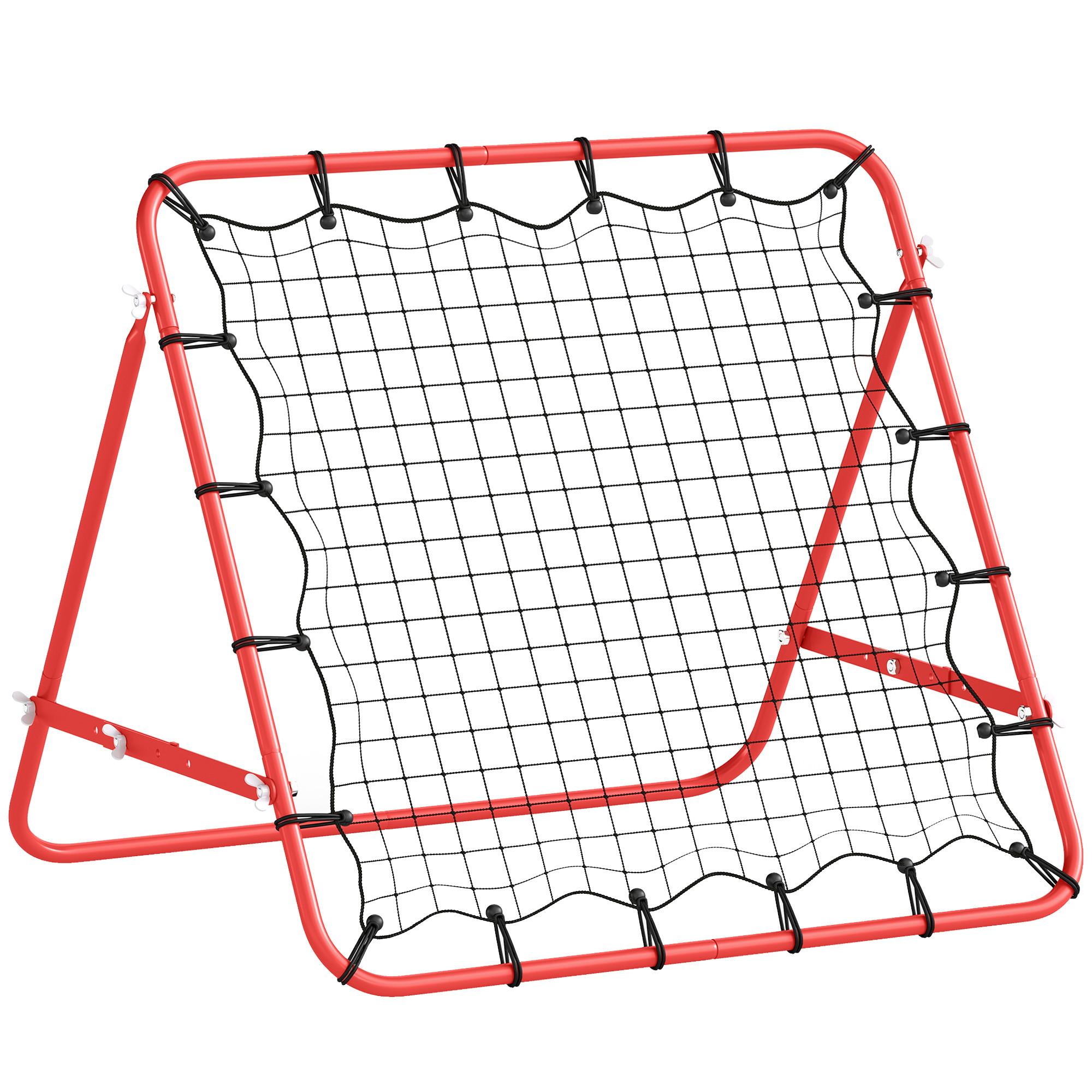 REBOUNDER, PE, Rot/Schwarz, 96L x 80B x 96H cm - Rot, Metall (80/96cm) - HOMCOM