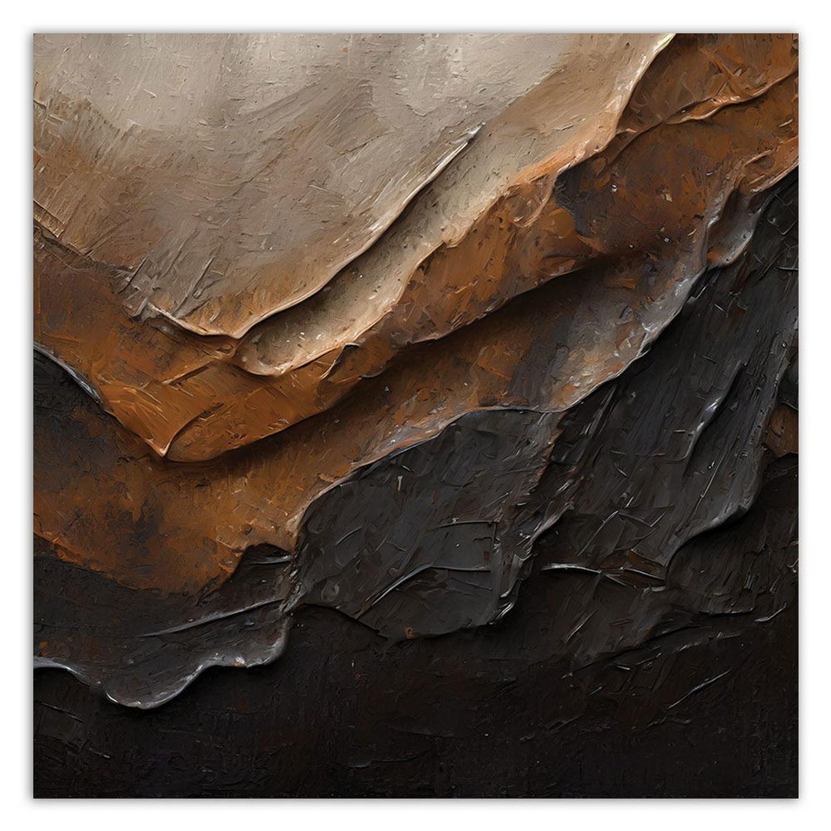 KUNSTDRUCK Braun 60/60 cm - Braun, Textil (60/60cm) - KUNSTLOFT