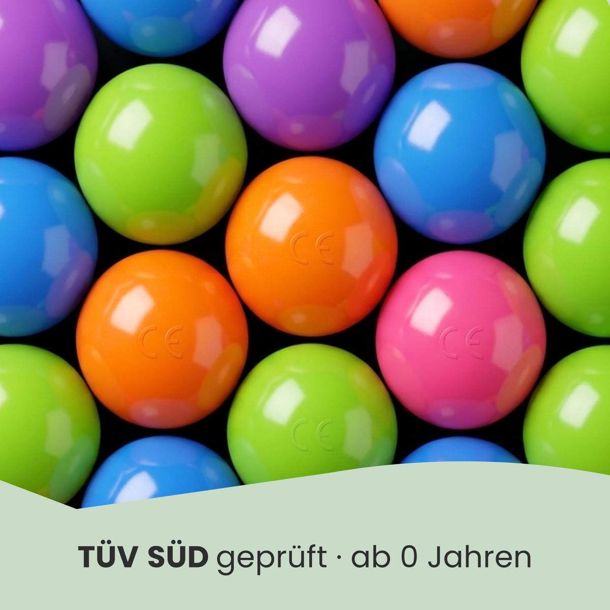 300 Bällebadbälle 6cm Pastell - Multicolor, Kunststoff (6/6/6cm) - Littletom