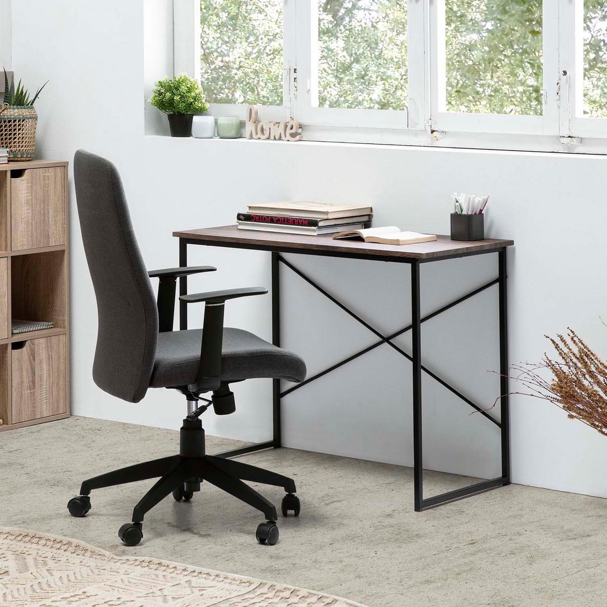 SCHREIBTISCH 90/50/74 Caceres Schwarz - Schwarz, Holzwerkstoff (50/90/74cm) - VS Venta-stock