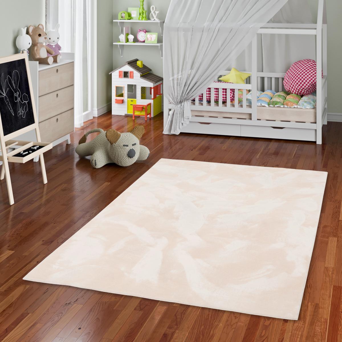 KINDER SUPER SOFT FELLTEPPICH PEARL KIDS - Creme, Textil (160/230cm) - Pergamon